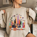 Scary Castle Halloween Shirt, Mouse Ghost Party Shirt, Retro 90s Film Sweatshirt, Friends Characters Halloween Balloons...