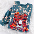 Scary Stories Bookish Ghost Halloween Marbled Sweatshirt or Hoodie with sleeve print Comfy Womenswear Tops T-Shirts