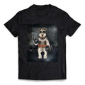 Schnauzer Dog Muscle Workout with Dumbbells at Gym - Short-Sleeve Unisex T-Shirt Made in USA Hoodie, Sweatshirt