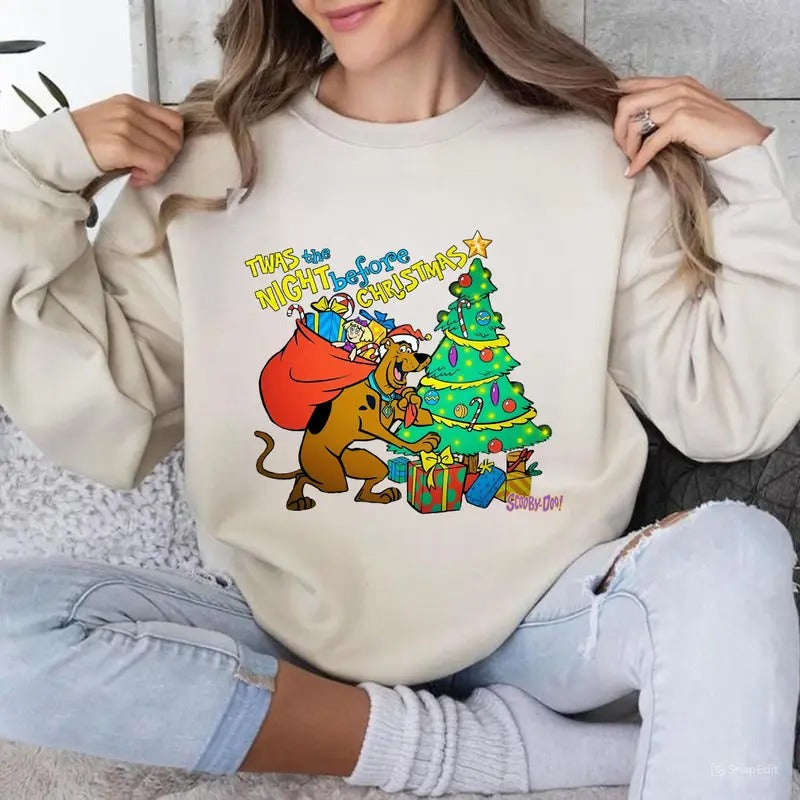 Scooby Doo Christmas Sweatshirt, Scooby Doo Sweatshirt, Retro Halloween Sweatshirt, Christmas Sweatshirt,90s movie Scooby...