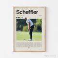 Scottie Scheffler Poster, Golf Poster, PGA Tour Golf Wall Art for Office, Sports Bedroom Art, Golf Gift Ideas, Golf Swing...