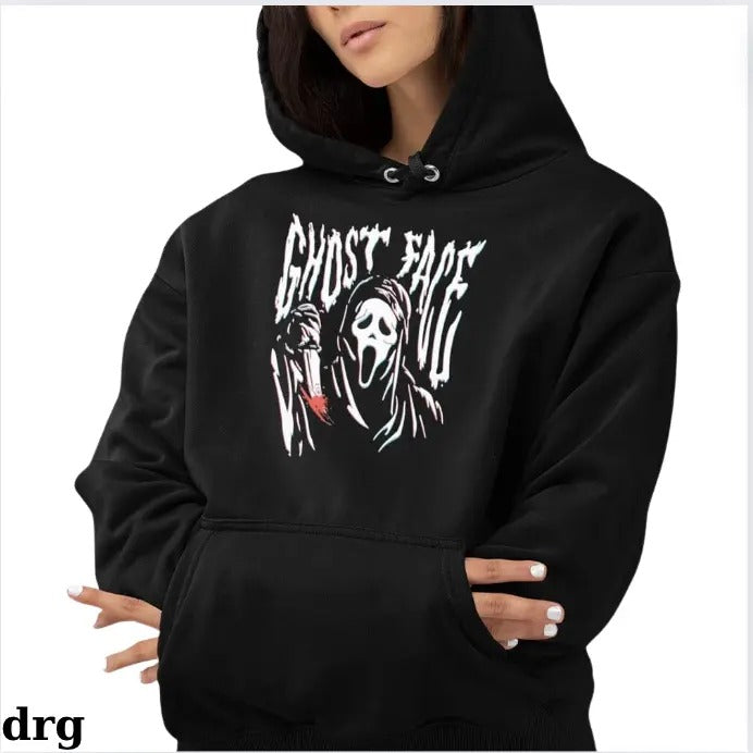 Scream Ghost Face Wavy Shirt drg, Scream Ghost Face Wavy Hoodie drg, Niki Nihachu halloween drg Sweatshirt | GrindPrints.com