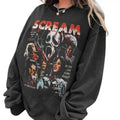 Scream Vintage Halloween Sweatshirt, Halloween Shirt, Ghostface Sweatshirt, Halloween Party Matching Shirt Womenswear...
