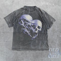 Screaming Skull Vintage 90s Graphic Shirt, Skeleton Y2k Goth Retro Tee, 2000s Emo Clothes, Nostalgia Melting Skull...
