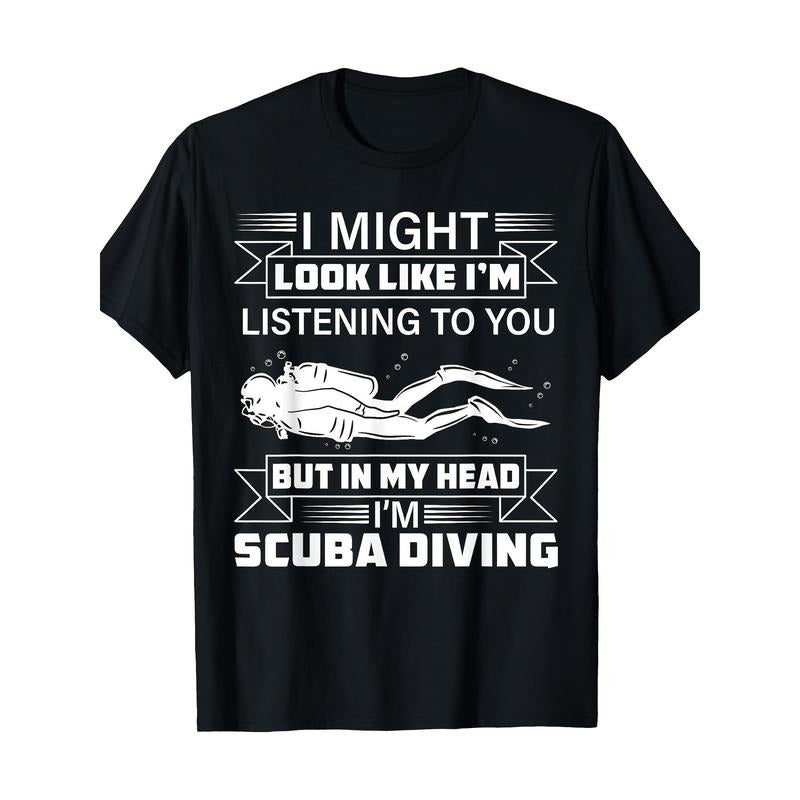 Scuba Diving Ocean Swimmer Lover Underwater Diver T-Shirt 100% Cotton - Made in USA Hoodie, Sweatshirt | GrindPrints.com