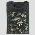 Sea Animals 90s Vintage Style Tshirt, Retro Y2k Ocean Shirt, Sealife, Whale, Orca, Turtle, Dolphin Shit, Unisex Adult Tee...