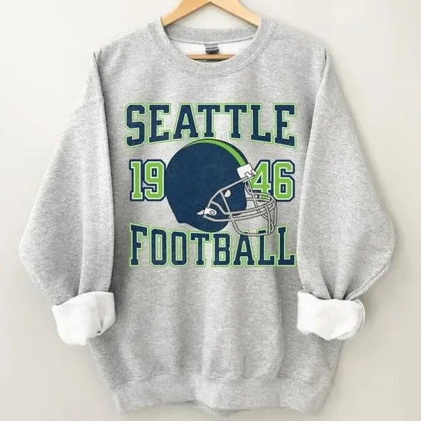 Seattle Football Crewneck, Seahawks Sweatshirt, Vintage Seattle Football Crewneck Sweatshirt T-Shirts, Hoodie