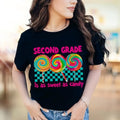 Second Grade is as Sweet as Candy Back-to-School T-Shirt for Teachers, Sweet Lollipops Second Grade Teacher Tee, Teacher...