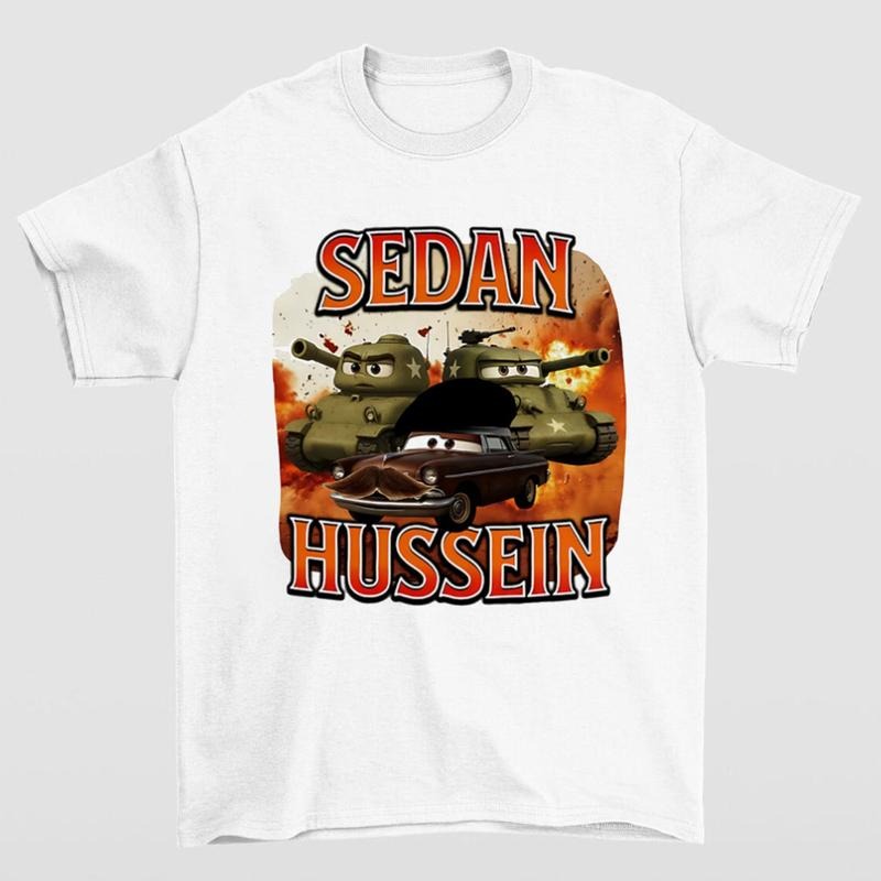 Sedan Hussein Cartoon Parody T Shirt Fun and Stylish for Animation Fans Hoodie, Sweatshirt | GrindPrints.com
