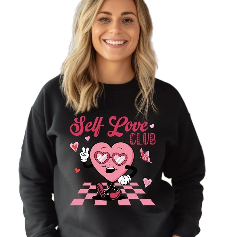 Self Love Club Crewneck Sweatshirt T-Shirts, Hoodie | GrindPrints.com