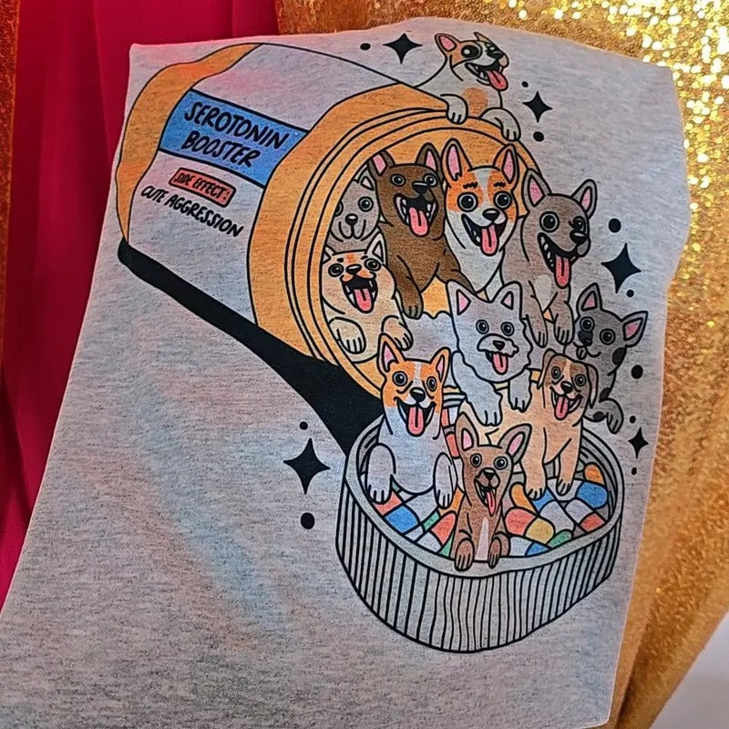 Serotonin Booster Dog Graphic Tee Unisex fit Hoodie, Sweatshirt | GrindPrints.com