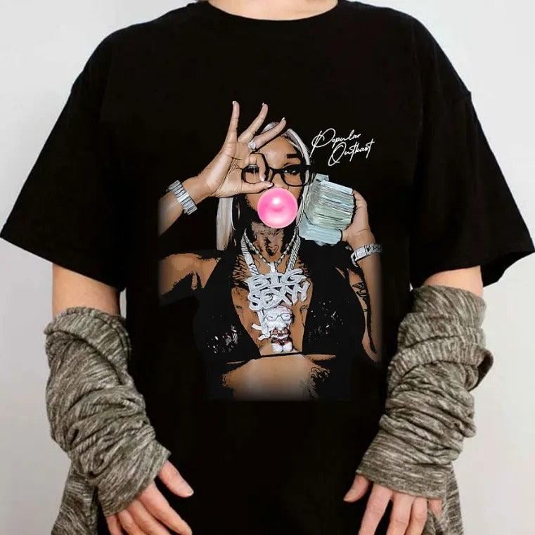 Sexy Redd Bubble Gum Ghetto Tee Cotton Fabric Hoodie, Sweatshirt | GrindPrints.com