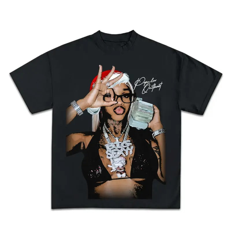 Sexy Redd Ghetto Superstar Santa Hat Tee Shirt Graphic Merry Christmas Hoodie, Sweatshirt | GrindPrints.com