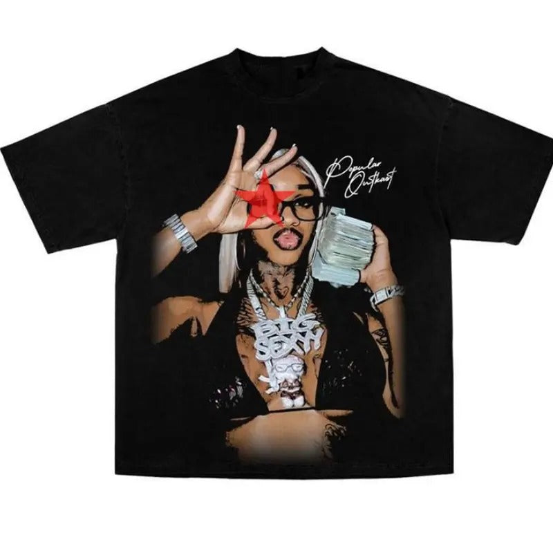 Sexy Redd Star Tee Shirt Cotton Fabric Hoodie, Sweatshirt | GrindPrints.com