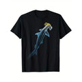Shark Print Cotton Outdoor Clothes Casual Short Sleeve Crew Neck Tops Made USA T-Shirts, Hoodie, Sweatshirt