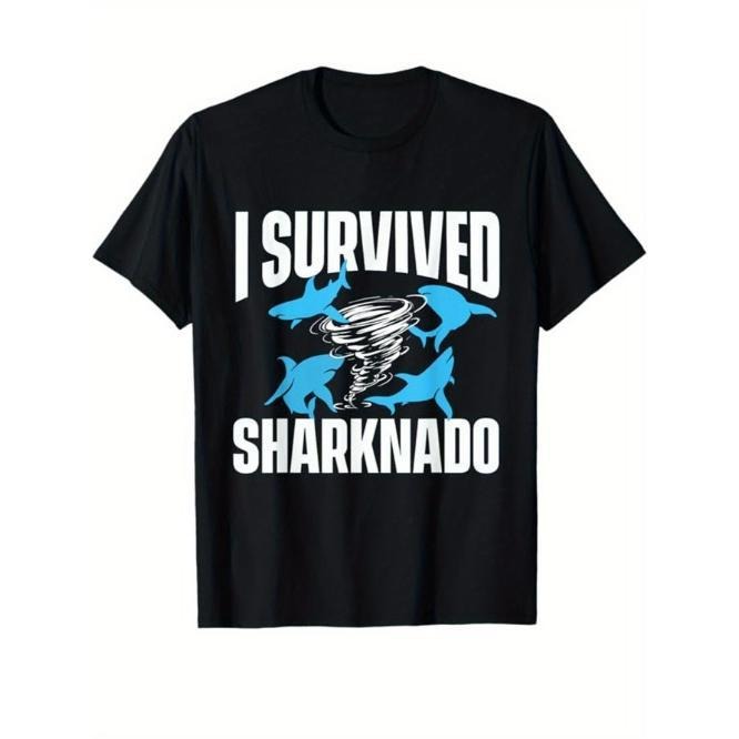 Shark Print Cotton Outdoor Clothes Casual Short Sleeve Crew Neck Tops Made USAstyle{N002}3 T-Shirts, Hoodie, Sweatshirt