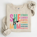 She Is Mom Sweatshirt, Mama Sweatshirt, Gift For Mom, Mothers Day Gift, Bible Verse Sweatshirt, Cute Mom Sweater...
