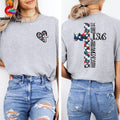 She Loves Jesus And America Too Shirt, 4th Of July Shirt, Christian Shirt, Trendy Front And Back Shirt, Patriotic Tee,...