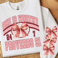 She is Worthy & Matching Sleeve DTF Transfers - THIS IS NOT A SHIRT Hoodie, Sweatshirt | GrindPrints.com