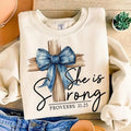 She is strong Proverbs 31:25 png,strong proverbs Sweatshirt, Hoodie, T-Shirt, Christian Shirt, Bible Verse Shirt, God...
