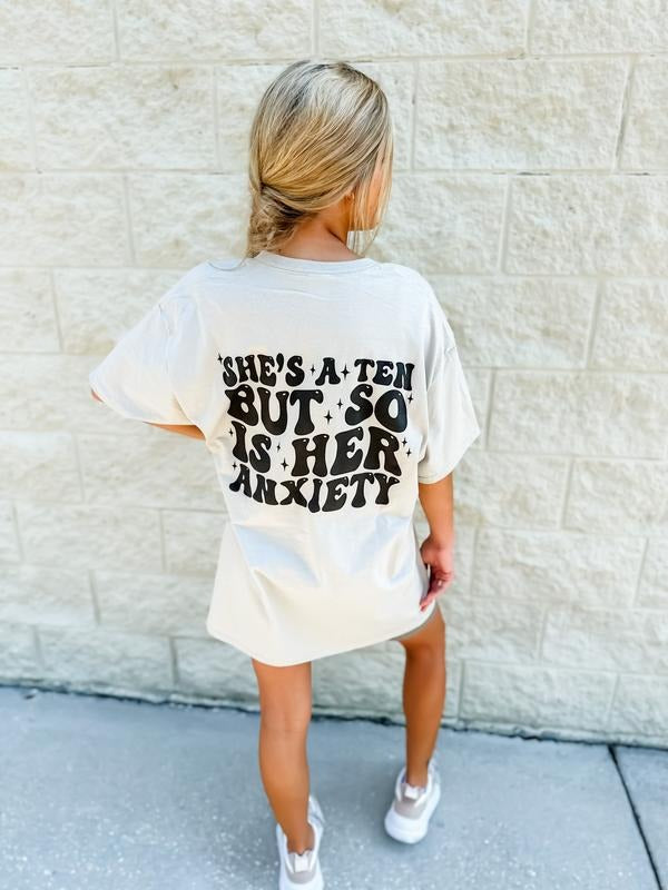 She's A Ten Graphic Tee Hoodie, Sweatshirt | GrindPrints.com