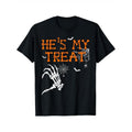 She's My Trick, He's My Treat Halloween Couple Skeleton Mens T Shirt made in usa Hoodie, Sweatshirt | GrindPrints.com