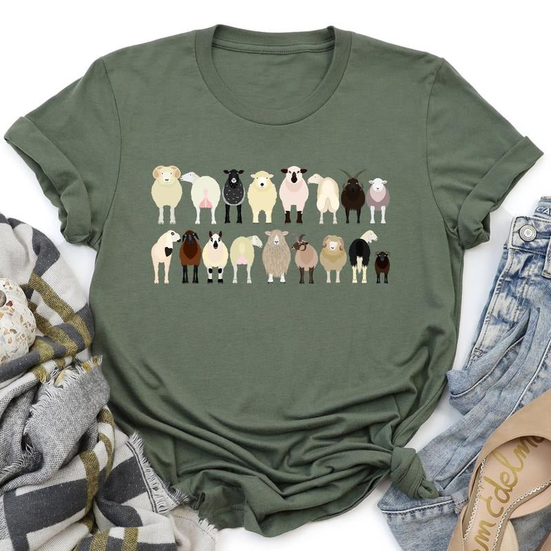 Sheep Lovers Super Soft Tees, Farm Animal Shirts, Illustration, Breeds Hoodie, Sweatshirt | GrindPrints.com