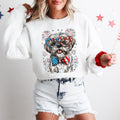 Shih Tzu Patriotic Dog, USA, America, Pet Lover, 4th of July Sweatshirt, Crew Neck, Women's, Crewneck T-Shirts, Hoodie