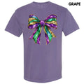 Shimmer Mardi Gras Bow Comfort Colors T-Shirt Hoodie, Sweatshirt | GrindPrints.com