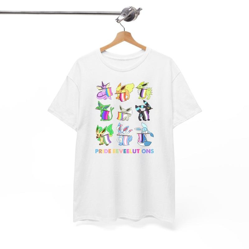 Shiny Pride Eeveelutions T-Shirt, Pride Evolutions, Shiny Eevee Pride Shirt, LGBT Friendly Shirt, LGBTQ+ Support...