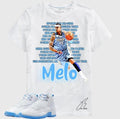 Shirt To Match AJ 12 Melo- Blue, Graphic Tee,Best Gift,Birthday,Sneaker Match,Mens Shirt Hoodie, Sweatshirt | GrindPrints.com