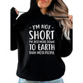 Short People Funny Hoodie Casual Street Style Fleece Fabric Pullover Sweatshirt for Women for Men, Perfect Gift T-Shirts