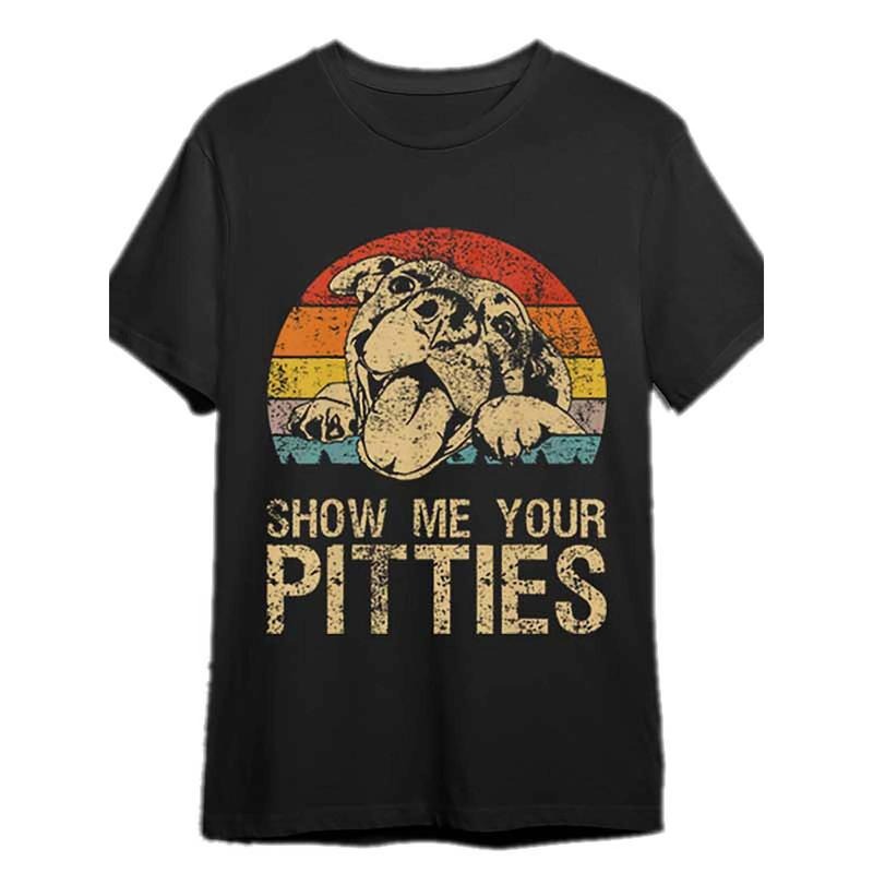 Show Your Pete Dog Fun Pit Bull Lover Retro Retro 340510 Fun Short Sleeve Black PR Made Usa T-Shirts, Hoodie, Sweatshirt