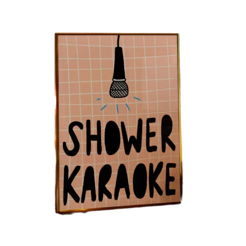 Shower Karaoke Art Print, Toilet Poster, Funny Toilet Printl Art Decor, Gifts For Teens Girl Besties Wall Art, Poster...