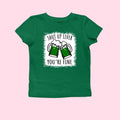 Shut Up Liver You_re Fine Bleech Print St. Patrick's Day Bella Women's Baby Tee, Y2K 2000's Style, Streetwear Style...