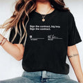 Sign The Contract Big Boy Sign The Contract Shirt, Your Signature Shirt, Trendy Boxing Short Sleeve, Boxing Contract...