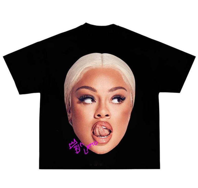 Signature Rap Tee - Lattooo Big Face Graphic Hoodie, Sweatshirt | GrindPrints.com