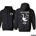 Silly Goose On The Loose Hoodie,  Fun And Quirky Graphic With Cowboy Boots and Hat, Perfect for Playful Days, For Men,...