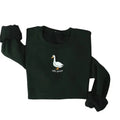 Silly Goose Sweatshirt, Goose Crewneck Printed Cotton Sweatshirt, Gift for Friend Clothing Pullover Classic Menswear...