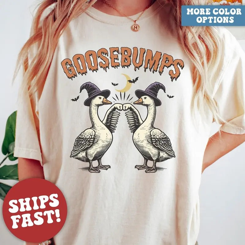 Silly Goose, Goose Bumps Shirt, Halloween Shirt, Silly Goose Shirt Halloween Shirt, Halloween Gift, Halloween Costume,...