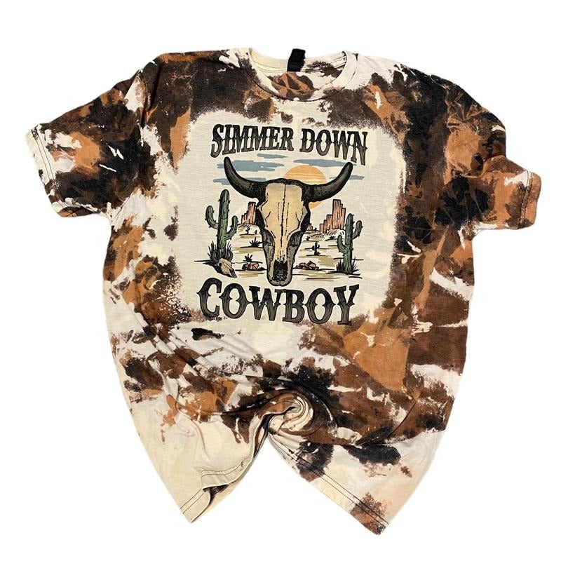 Simmer Down Cowboy Shirt Hoodie, Sweatshirt | GrindPrints.com