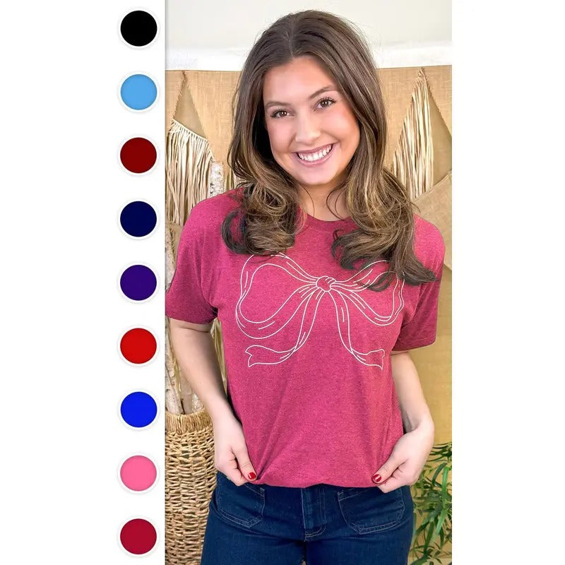 Simple Bow Graphic T-Shirt Hoodie, Sweatshirt | GrindPrints.com