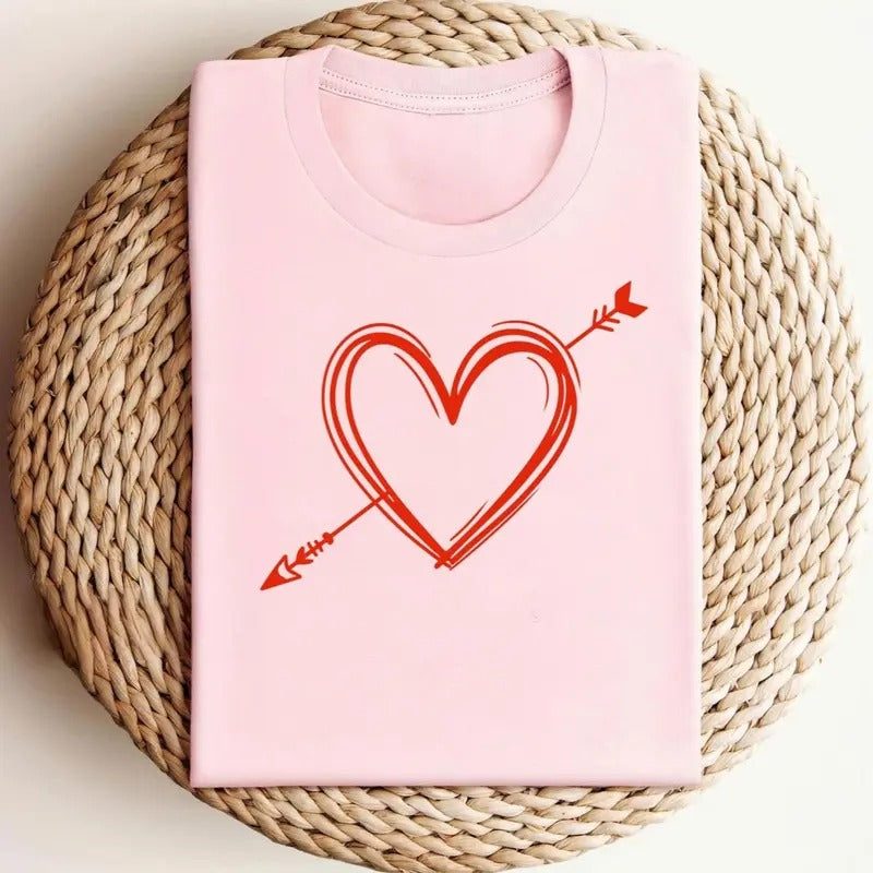 Simple Cute Valentines Heart with Hunting Bow Shirt, Camo Heart shirt, Valentines Shirt, Valentine Gift, Love Tee, Heart...