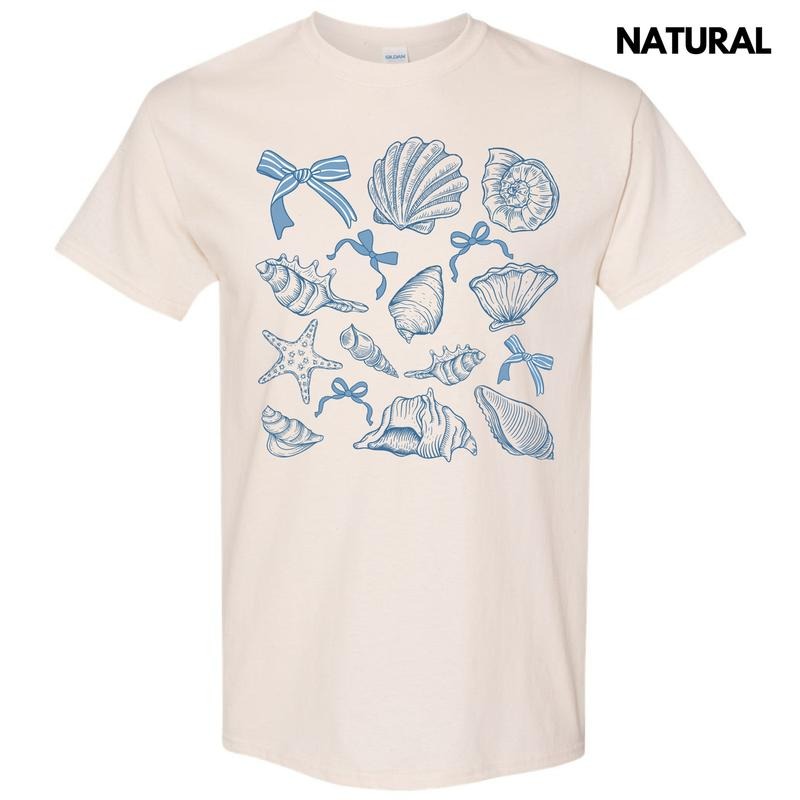 Simple Seashells Gildan Short Sleeve T-Shirt 'NLB' Hoodie, Sweatshirt | GrindPrints.com