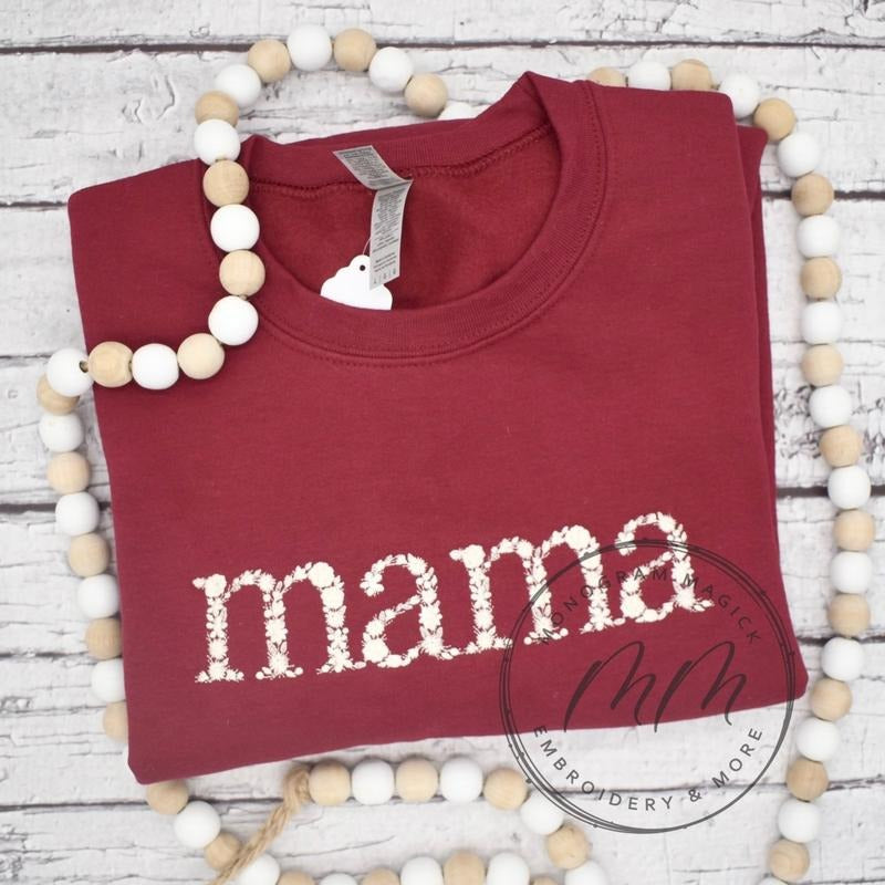 Single Color Floral Mama Sweatshirt T-Shirts, Hoodie | GrindPrints.com