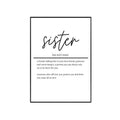 Sister Quote Print, Sister Gift Definition Print, Motivational Art, Inspirational Art, Gifts For Mom Mother Wall Art,...