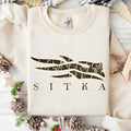 Sitka Camoflauge Bottomland Pattern Logo Unisex Hoodie - Sweater - T-shirt Classic Menswear Sweatshirt | GrindPrints.com