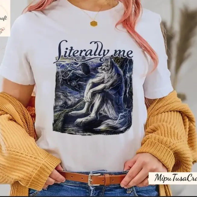 Sitting wolf shirt literally me alpha wolf funny meme Hoodie, Sweatshirt | GrindPrints.com