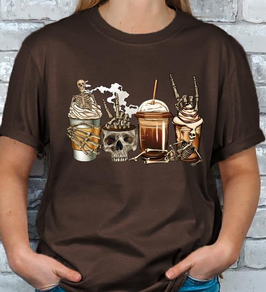 Skeleton Crew Coffee Man'S Tropical Print T-Shirts, Hoodie, Sweatshirt