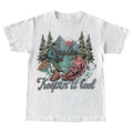 Skeleton Fishing Vintage 90s T-Shirt, Retro Skull Fishing Graphic Shirt, Oversize Nature Y2k Shirt, Fishing Lovers Gift...
